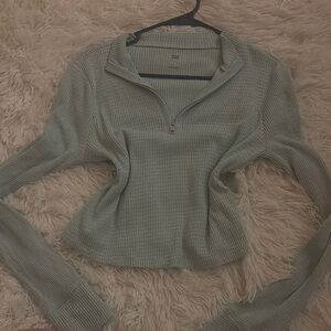 So Women's Green Ribbed Top